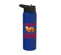 Slothing Through the Snow - Sloth Lover - Funny Sloth Xmas Stainless Steel Insulated Water Bottle