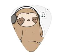 Sloths Animal Guitar Plectrums, 12 Pcs Lightweight Guitar Plectrums, 0.46mm/0.71mm/0.96mm Thickness For Acoustic Guitar Acoustic Electric Guitar Ukulele Bass