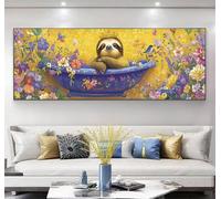 Sloths Diamond Painting Kits for Adults, 5D Flowers Large Diamond Art Kits Adults, DIY Round Full Drill Gem Art Mosaic Kits for Beginner Crystal Embroidery Crafts for Home Wall Decor 80x240cm,Model169