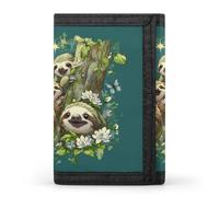 Sloths Funny Funny Trifold Wallet RFID Blocking Front Pocket Wallets with ID Window Gifts for Men Women