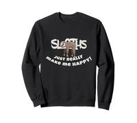 Sloths Just Make Me Happy Funky Lazy Days Sloth Sweatshirt