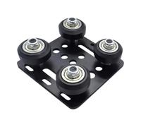 Slots Gantry Plate for Aluminum Profile,Gantry Rod Plate with Wheel,3D Printer Accessories, black wheels