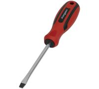 Slotted 6 x 100mm Screwdriver with Soft Grip Handle - Chrome Vanadium Shaft