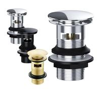 Slotted Basin Waste for Overflow Basins - Durable Chrome, Matte Black, & Brushed Brass Finishes - Standard & Dome Designs, Rust-Resistant, Quick Install, Modern Bathroom Accessory (Chrome)