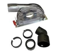 Slotted Dust Shroud for Angle Grinders, Adjustable Depth 0-30mm with Vacuum Adapter, Compatible with 4 5 Inch Hand Grinders