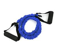 Slotted Pull Rope Elastic Resistance Bands, Indoor Fitness Training Belt, 5 Levels Color Coded - Durable Non - Slip Material, Comfortable Foam Handle, Yoga and Power Training (Blue (20 lbs))