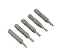 Slotted Screwdriver Bits, 4mm Hex Shank 28mm Length Magnetic High-Strength Steel for Electric Drill Power Tools, 5pcs 1.0-4.0mm