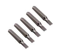 Slotted Screwdriver Bits, 4mm Hex Shank 28mm Length Magnetic S2 Steel for Electric Drill Driver, 5Pcs Precision Bit Set