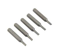 Slotted Screwdriver Bits, 4mm Hex Shank 28mm Length Magnetic S2 Steel for Electric Drill Power Tools, 1.0-4.0mm 5 Pack