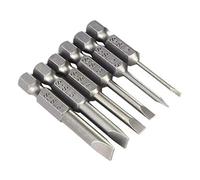 Slotted Screwdriver Bits 6PCS 2-6mm Flat Head Screwdriver Bits S2 Alloy Steel Magnetic Head Hex Shank Screwdriver Drill Bits Set (50MM)