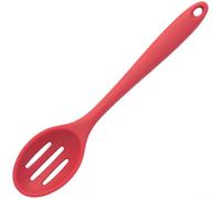 Slotted Silicone Spoon Safe Kitchen Tool for Draining Pasta Vegetables 20cm Purple(Red Colander)