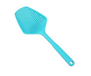 Slotted Spoon, Silicone Skimmer Strainer Non-Stick, Red/Black/Green/Rose/Purple/Pink/Blue Kitchen Cooking Utensil Spoon for Straining Vegetables, Pasta and More