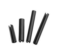 Slotted Spring Pins, 65 Manganese Steel Slotted Spring Roll Pins M1.5-M6 3-20mm Black 230 pcs(M6-5pcs,16mm)
