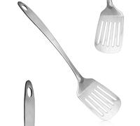 Slotted Turner 31 cm, Shapely Design, Stainless Steel, Satin-Finished Surface ,Metal Spatula,Egg Spatula(Colour: Silver)