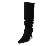 Slouch Boots for Women Suede Knee High Boots Dress Boots | Refined pointed toe,7cm slim stiletto heel,gathered slouchy shaft,soft breathable lining,for evening events and smart casual