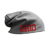 Slouchy Beanie for Men Ohio State USA America B Embroidery Women Skull Cap, One Size, Design Only