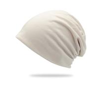 Slouchy Beanie Hat, Chemo Headwear Hats, Thin and Lightweight Jersey Beanies, Unisex Winter Summer Hats, Running Hat, Elastic Soft Jersey Hat, Hip-Hop Cap, Pullover Hat for Men and Women, Beige