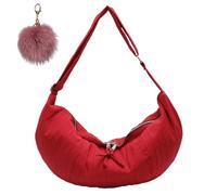 Slouchy Dumpling Crossbody, Casual Shoulder Bag with Adjustable Strap, Nylon Large Capacity Tote Bag for Women