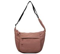 Slouchy Nylon Bags for Women 2025 Crescent Crossbody Bag Hobo Shoulder Purse Work Travel Tote Handbag Everyday Purses, Dark-pink, M