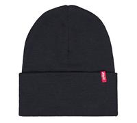 Slouchy Red Tab Beanie Navy Blue