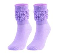 Slouchy Socks for Women Slouch Socks Scrunch Socks Medium High Tube Bubble Socks 80S 90S Knee Tube Socks Soft Cotton Retro Scrunch Socks Mid Calf Rib Tube Socks Women