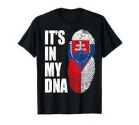 Slovak And Czech Vintage Heritage DNA Flag T-Shirt