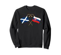 Slovak Heritage Slovakia Scotland Flag Slovak Flag Sweatshirt