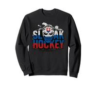 Slovak IHockey Skull Mask Slovakia Grunge Flag Europe Sports Sweatshirt