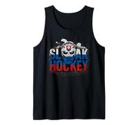 Slovak IHockey Skull Mask Slovakia Grunge Flag Europe Sports Tank Top