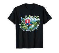 Slovakia Banner Fan Slovak Republic Flag Beautiful Art T-Shirt