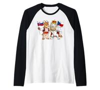Slovakia Czech Republic Flag Slovak Roots Proud Czech Raglan Baseball Tee