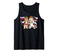 Slovakia Czech Republic Flag Slovak Roots Proud Czech Tank Top