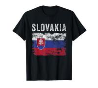 Slovakia Flag Distressed - Men Women Kids - Slovak Flag T-Shirt