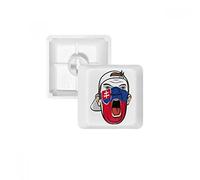 Slovakia Flag Facial Painting Makeup Cap PBT Keycaps for Mechanical Keyboard White OEM No Marking Print