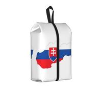 Slovakia Flag Map Print Durable Travel Shoe Bags for Storage and Packing, Water-Proof Shoe Bag with Smooth Zipper