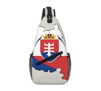 Slovakia Flag Map01 Crossbody Sling Bag Crossbody Shoulder Chest Bag Shoulder Strap Waist Fanny Pack Men Women