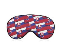Slovakia Flag Or Banner Eye Mask Sleep Masks Soft Blackout Eye Cover for Women Men