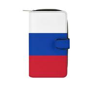 Slovakia Flags of Countries Leather Men's Multifunctional Wallet with Card Slots Large Capacity Coin Purse Travel Zipper Wallets