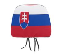 Slovakia Flags of Countries Soft Car Seat Headrest Cover Universal Head Rest Covers Personalized Automotive Accessories