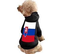 Slovakia Flags of Countries Warm Dog Hooded Sweatshirt with Hat Soft Pet Pullover Clothes for Small Medium Large Pets