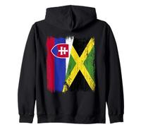 Slovakia Jamaica Half Flag Slovakian Jamaican Heritage Zip Hoodie