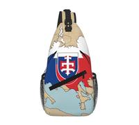 Slovakia Position Flag Map Crossbody Sling Bag Crossbody Shoulder Chest Bag Shoulder Strap Waist Fanny Pack Men Women
