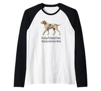 Slovakian Wirehaired Pointer My Dog Has a Beard and Attitude Raglan Baseball Tee