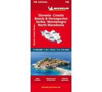 Slovenia, Croatia, Bosnia - Michelin National Map 736: Straßen- und Tourismuskarte 1: 1 000 000