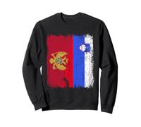 Slovenia Half Flag Montenegro Montenegrin Slovenian Jersey Sweatshirt