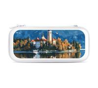 Slovenia Lake Bled Compatible with Switch Case Bag Travel Protective Cover Handbag with 15 Game Accessories