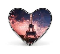 Slovenia Landscape Lapel Pin - Heart Shape Brooch Pins for Men & Women Suit Accessories, 1" Lightweight Enamel Lapel Pins Buttons for Backpacks, Hats, Bags, Lanyards, Pink Eiffel Tower, Love form