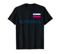 Slovenia - SLOVENIJA with Flag Banner on the Chest Value Graphic T-Shirt