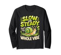 Slow and Steady That's My Whole Vibe Snail Garden Long Sleeve T-Shirt