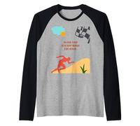 Slow and Steady wins The Race Raglan Baseball Tee